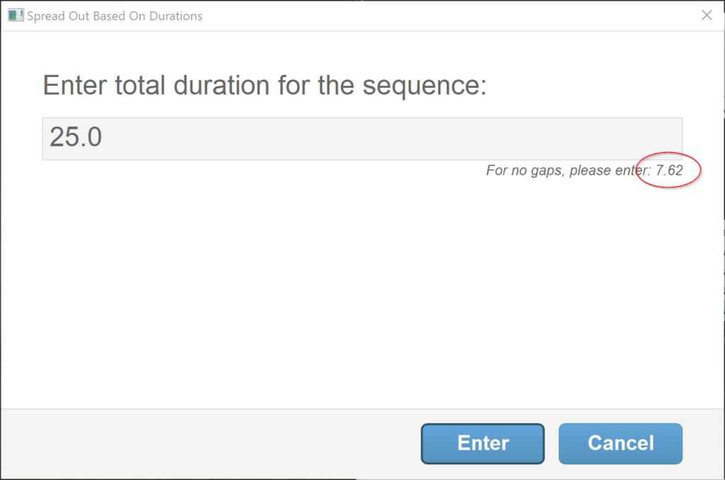 Spread out based on effect durations Finale 3D