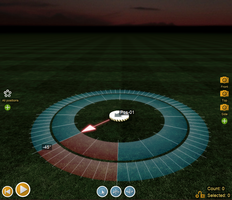 Racks and positions coordinate system heading, pitch, roll Finale 3D