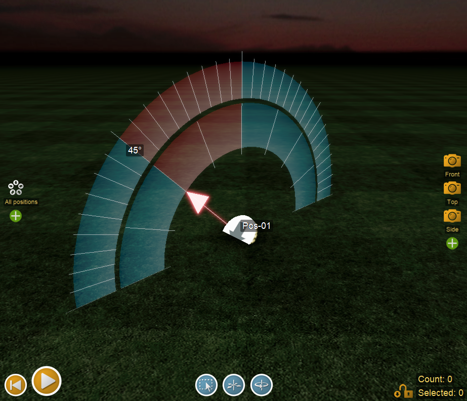 Racks and positions coordinate system: heading, pitch, roll - Finale 3D