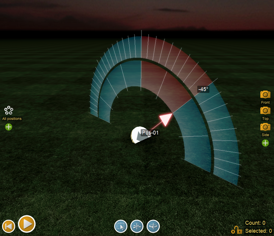 Racks and positions coordinate system heading, pitch, roll Finale 3D